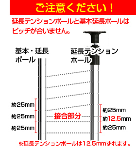 廃番 19mm ルミナスブラック Add延長用突っ張りポール 突っ張り 継ぎ足し長さ62 100cm 4本セット Addbn1960j 2 ルミナス エレクター専門店 パーフェクトスペース本店