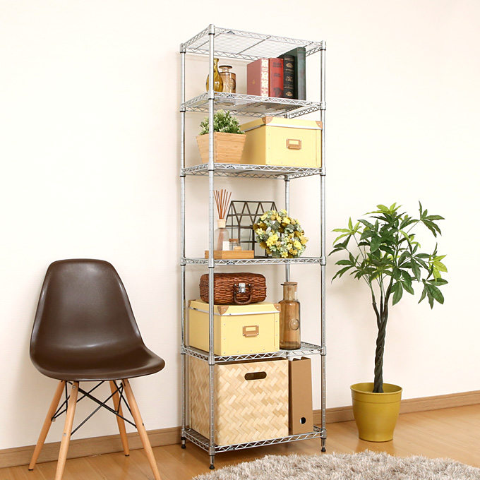 19mm] 幅55 6段 (幅54.5×奥行34.5×高さ174.5cm) ルミナスライト