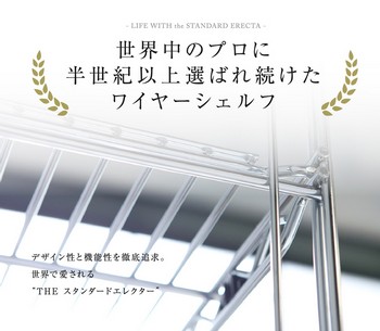 幅75 奥行60 高さ135 4段 スタンダードエレクター Lシリーズ ERECTA