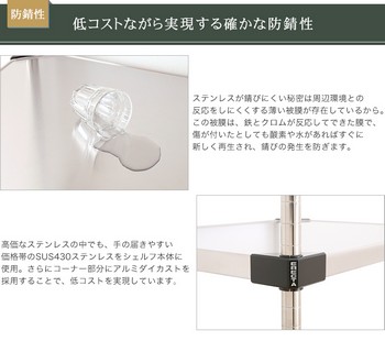 304ソリッドエレクターシェルフ ADタイプ エレクター ERECTA 幅91.1x