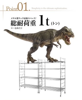 幅75 奥行45 高さ160 5段 スタンダードエレクター Mシリーズ ERECTA