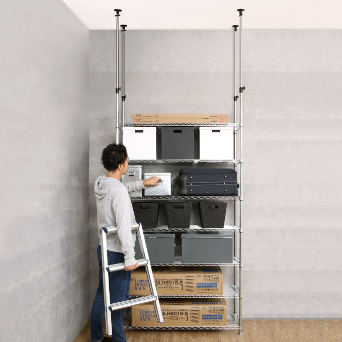 当グループオリジナル [25mm] 幅120 7段 ルミナススリム 突っ張り